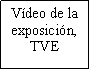 Cuadro de texto: Vdeo de la exposicin, TVE