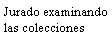 Cuadro de texto: Jurado examinando las colecciones