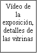 Cuadro de texto: Vdeo de la exposicin, detalles de las vitrinas